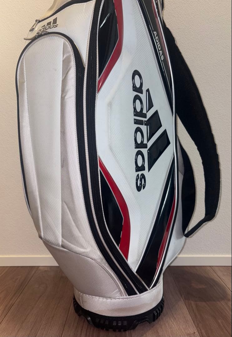 アディダス キャデバッグ 白黒赤 ゴルフバッグ