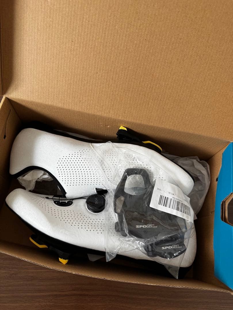 SHIMANO RC7 ホワイト シューズ+クリート+ペダル3点セット