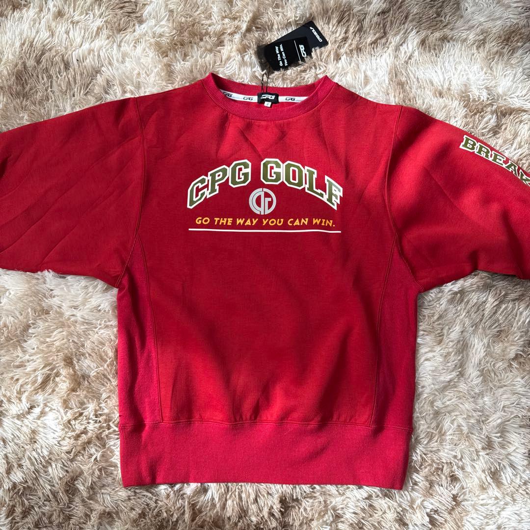 新品未使用CPG GOLF レッド クルーネックトレーナー