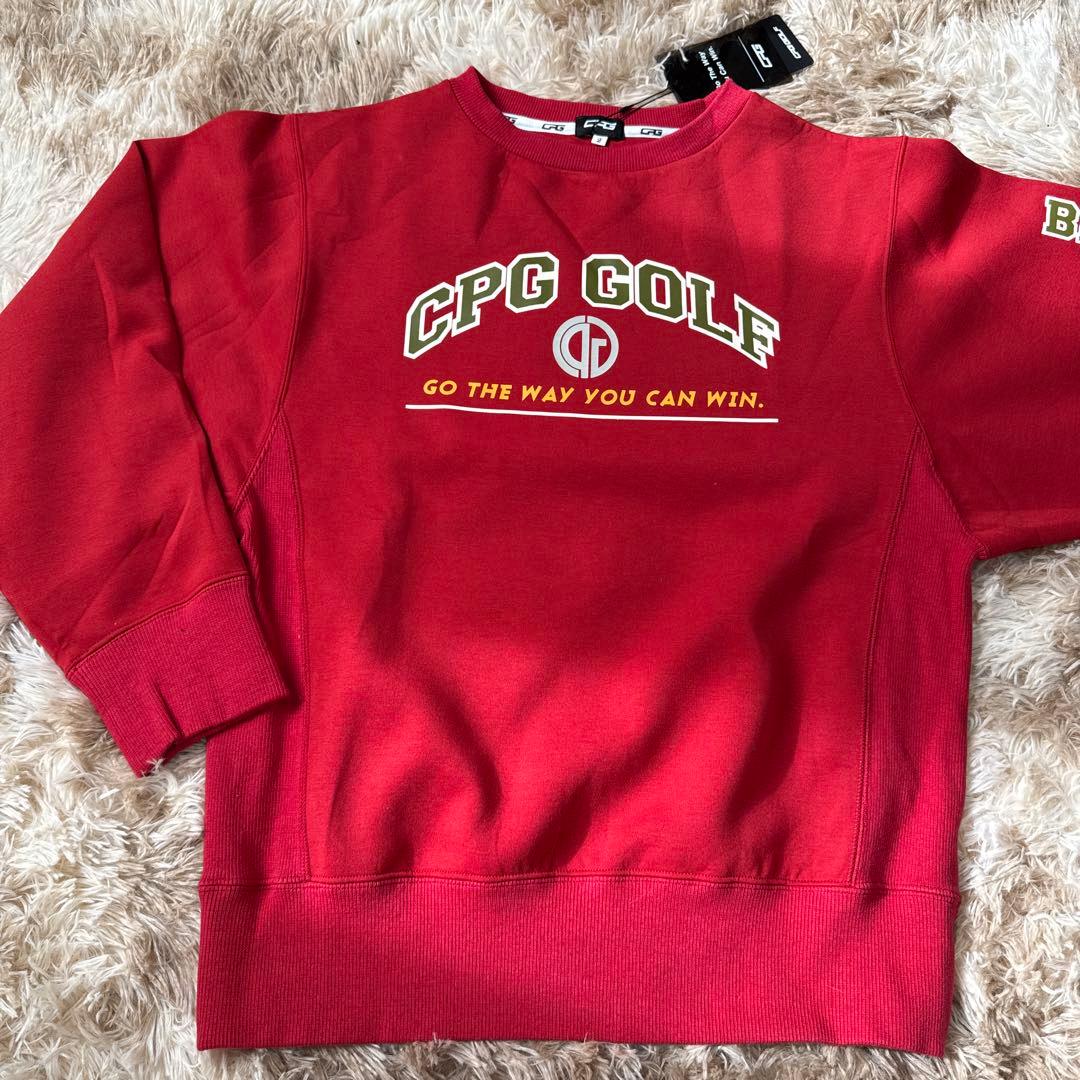 新品未使用CPG GOLF レッド クルーネックトレーナー