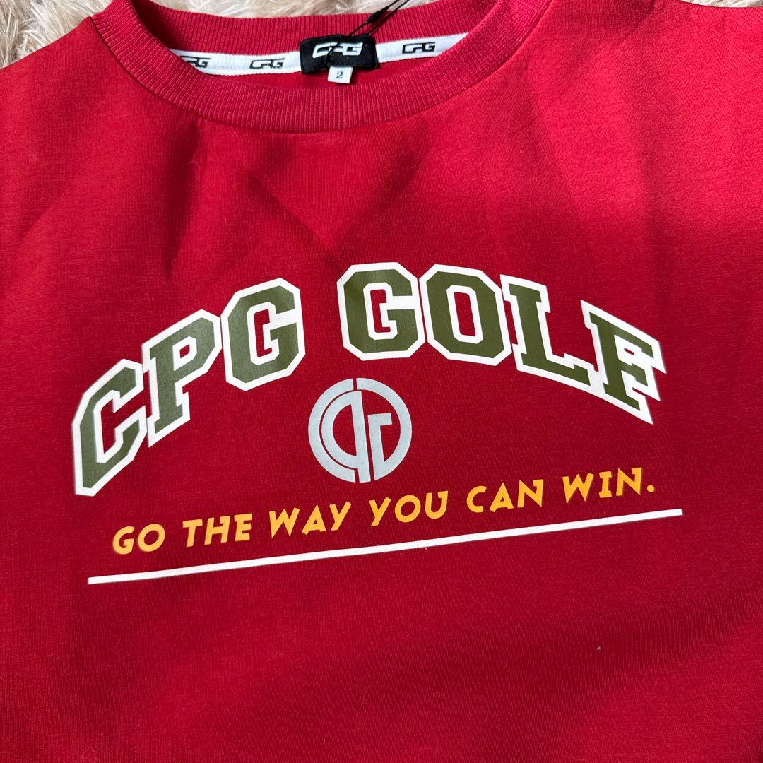 新品未使用CPG GOLF レッド クルーネックトレーナー