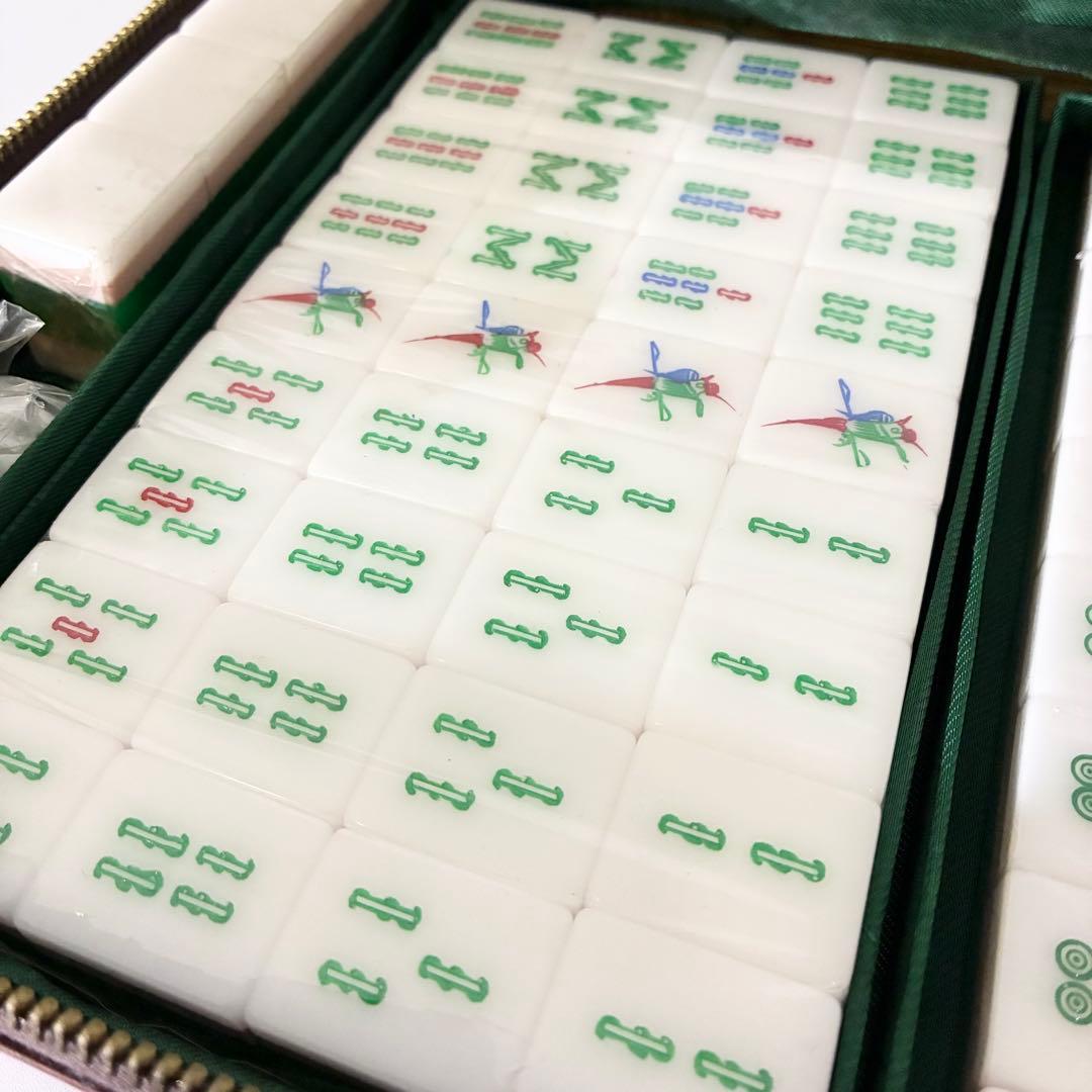 【未使用・希少】中国/アメリカン 麻雀牌 三層牌 ヴィンテージ デッドストック