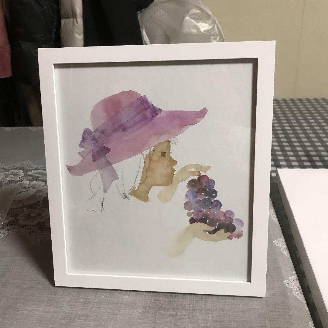 いわさきちひろ 水彩画 新品 美品
