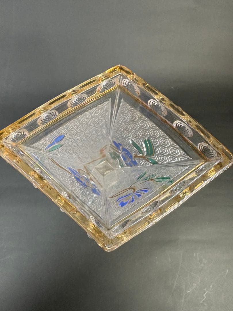 オールドバカラジャポニズム様式　エナメル彩木花瓶　刻印有り。