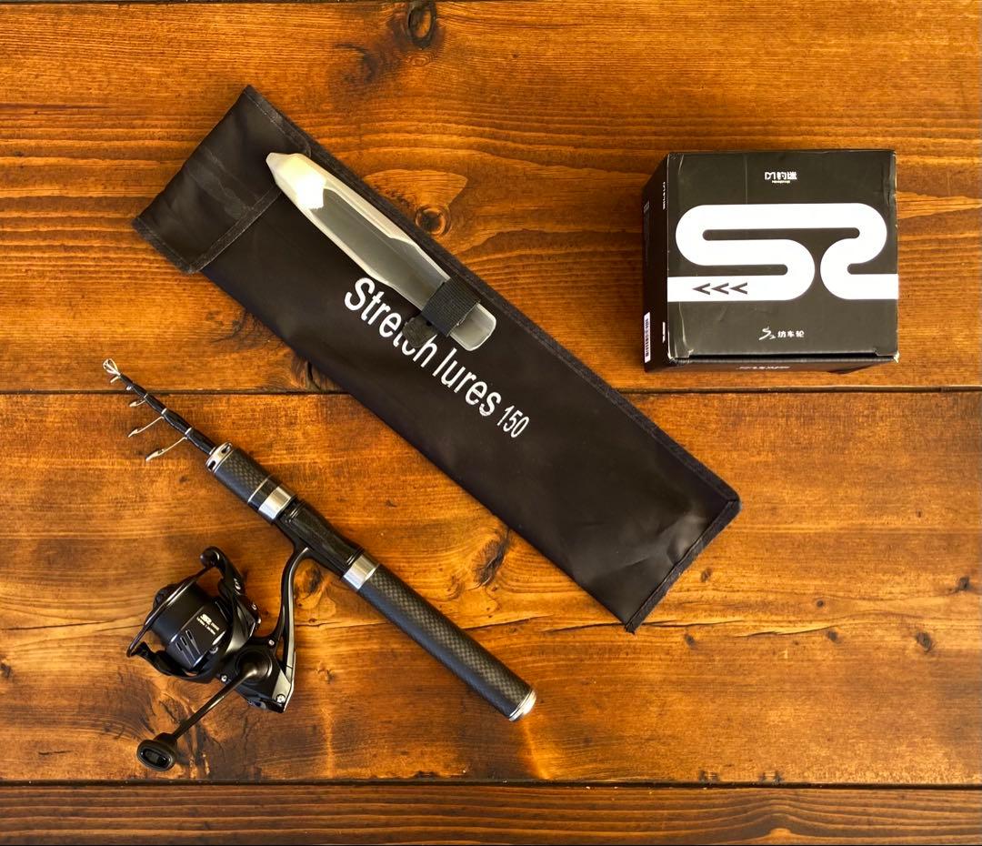 トラウトセット　トラウトロッド　渓流釣り　軽量　カーボンロッド　ルアーウォレット