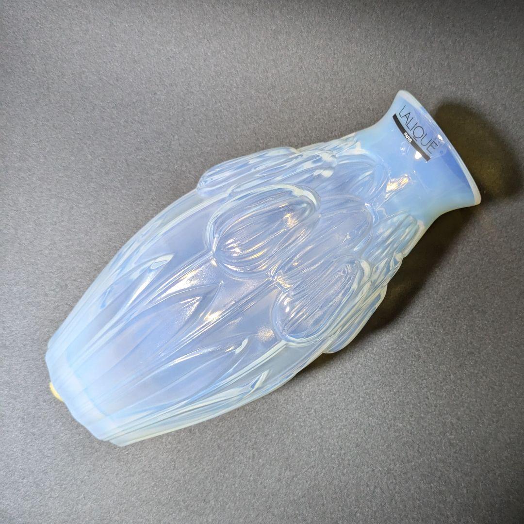 R LALIQUE ラリック　VASE 　オパルセント　チューリップ　クリスタル
