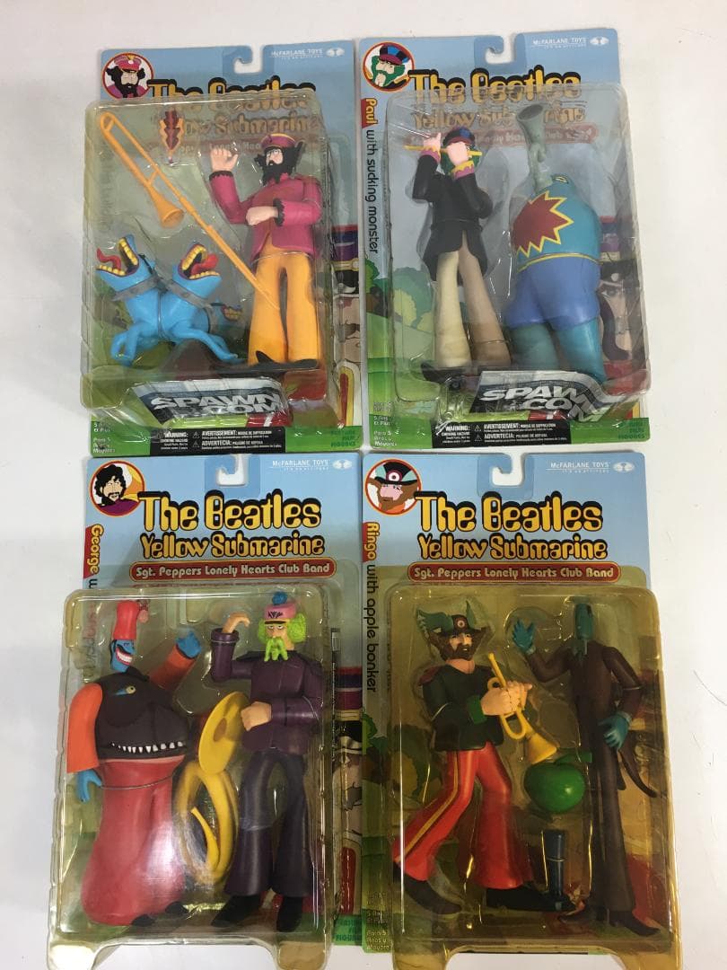 ☆未開封 ビートルズ イエローサブマリン フィギュア ４体セット マクファーレン