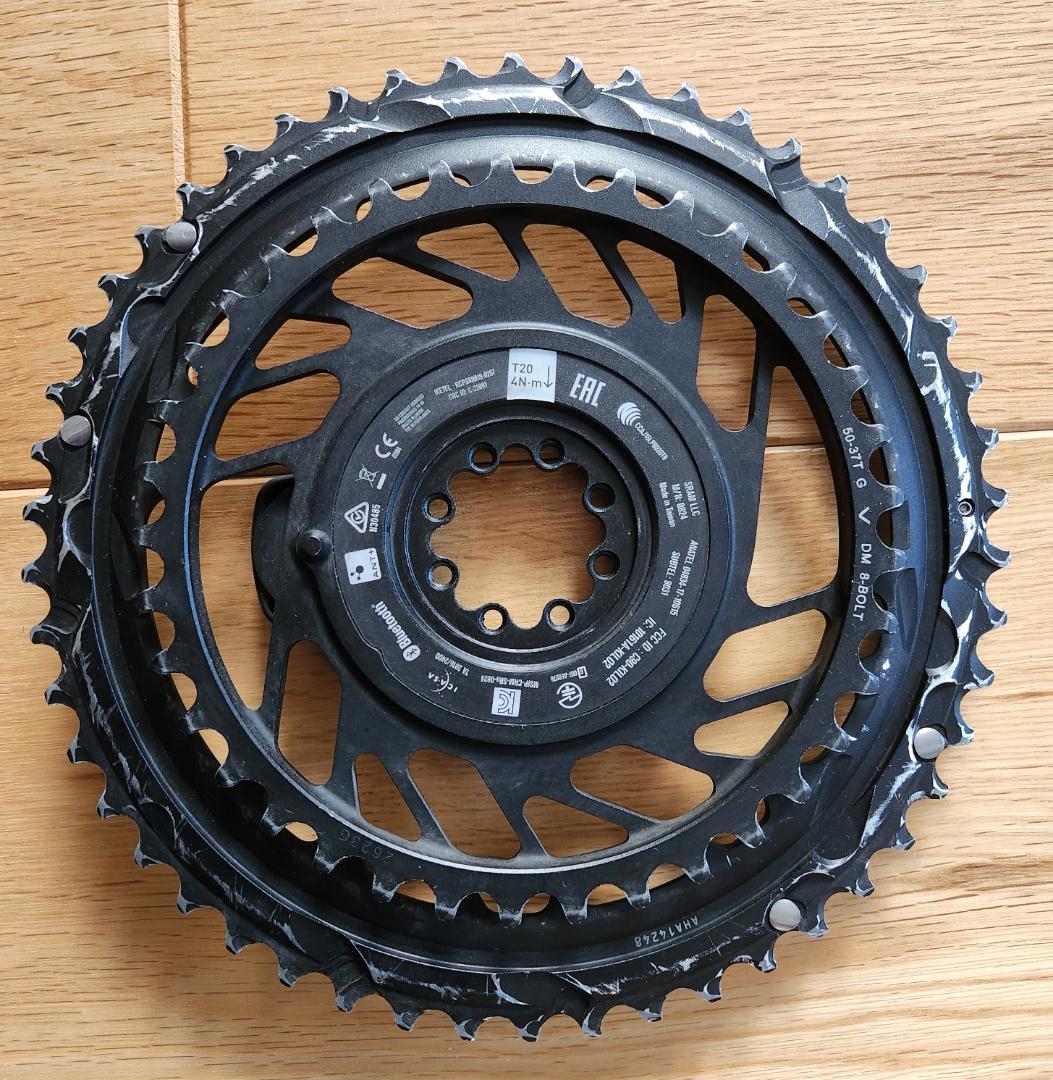 SRAM RED AXS E1 50/37T チェーンリングパワーメーター付き