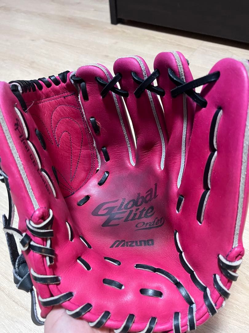 グローバルエリート オーダー ミズノ 軟式 グローブ ピンク ブラック