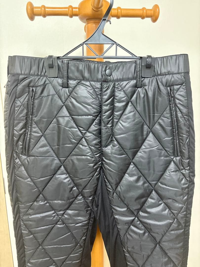 オロビアンコ キルティングスリムパンツ ブラック