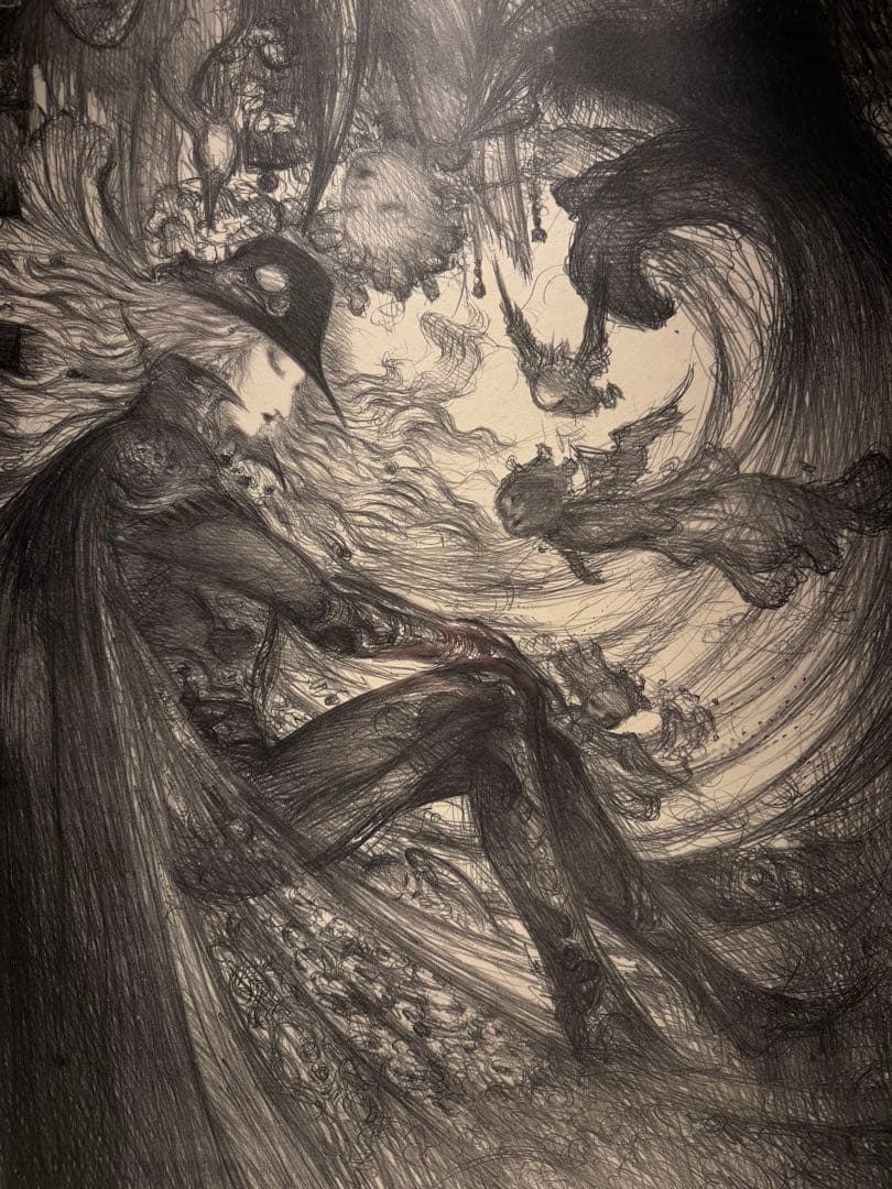 天野喜孝【妖夢】lithograph 直筆サインあり