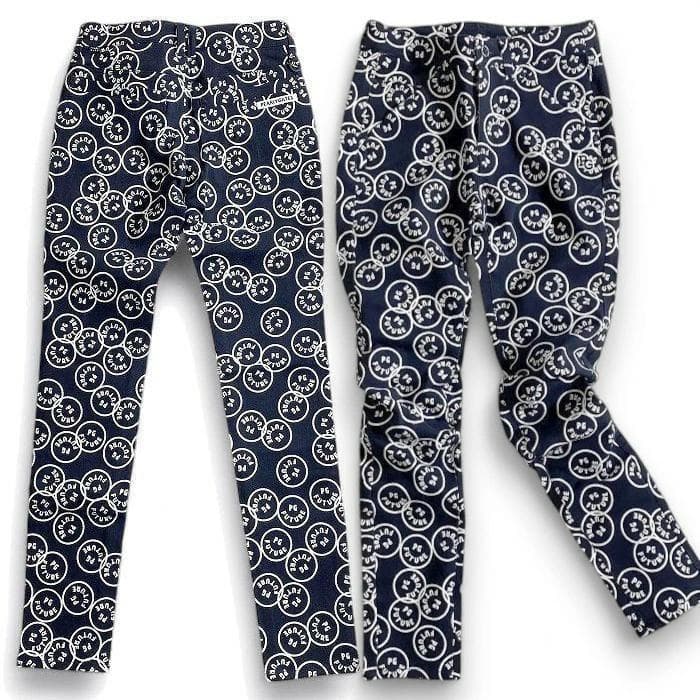 パーリーゲイツ ゴルフ コットン混ツイル 総柄 ストレッチ パンツ ウエア00