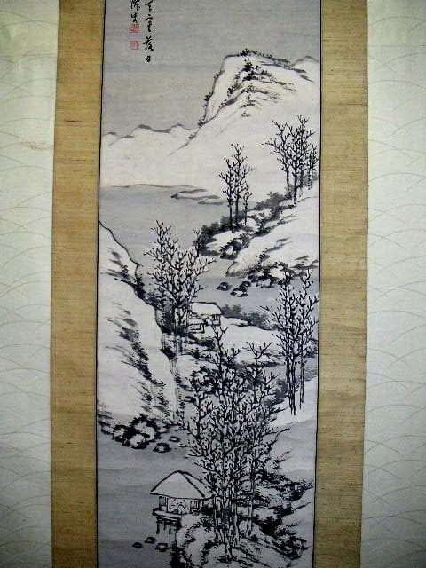 ♥掛軸　雪景図　成木 星洲 　掛け軸　骨董品