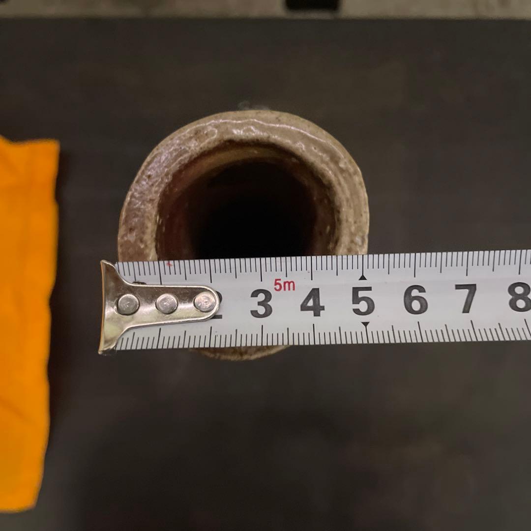 谷本光生　伊賀尺八花入　共布　共箱