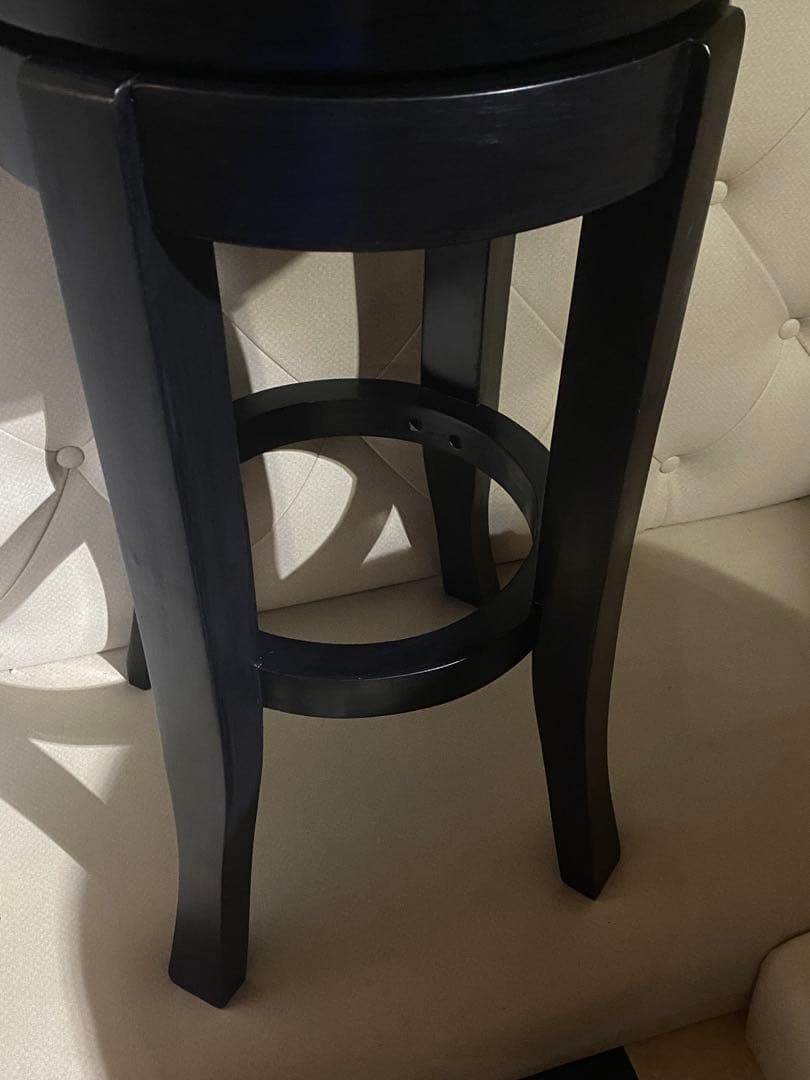 希少♦️猫脚 鋲留 ヴィンテージ ハイスツール♦️ゴシック♦️マットブラック♦️送料込