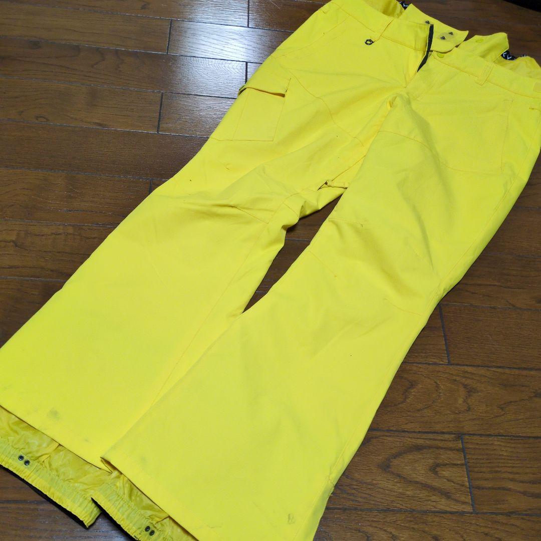 ROXY　スノボウェア　上下セット　L　総柄　花柄　イエロー