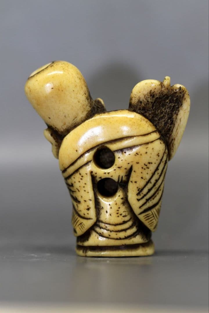 時代物 根付 「寿老人」江戸時代 IS2