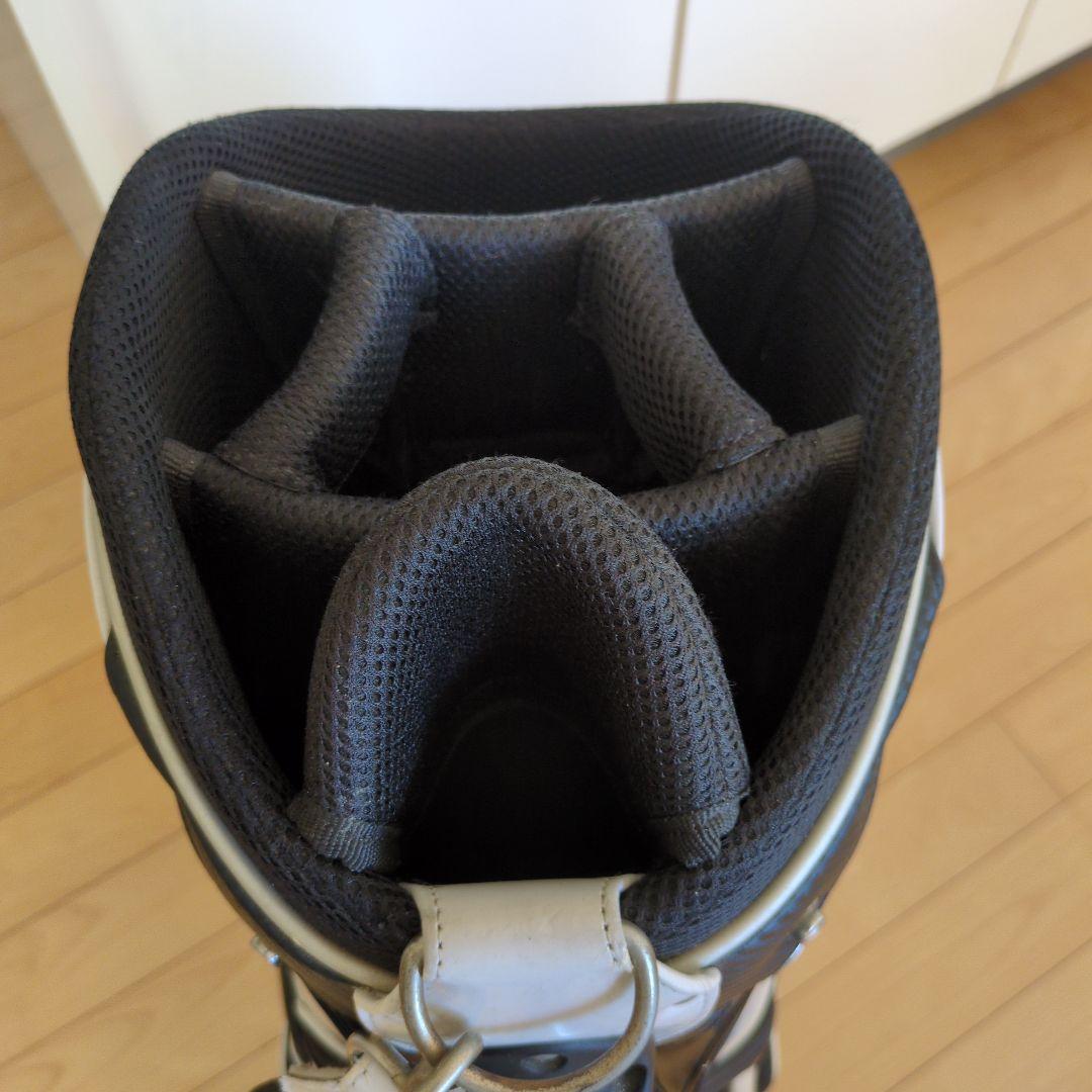 ALBATROSS ゴルフ！ キャディバッグ ブラック/ホワイト