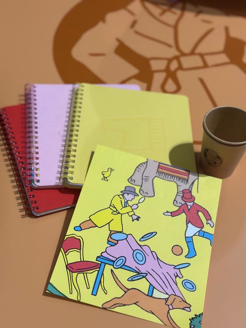 【希少】HERMES 非売品 限定ノートブック 馬さがし 全３色+おまけ