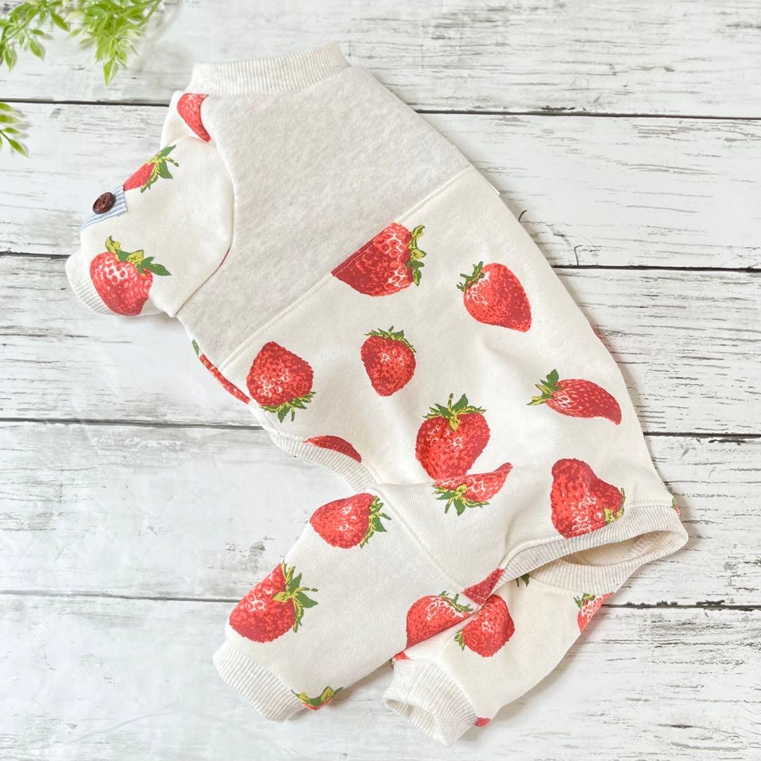 【オーダー】スウィートストロベリーなロンパース犬服