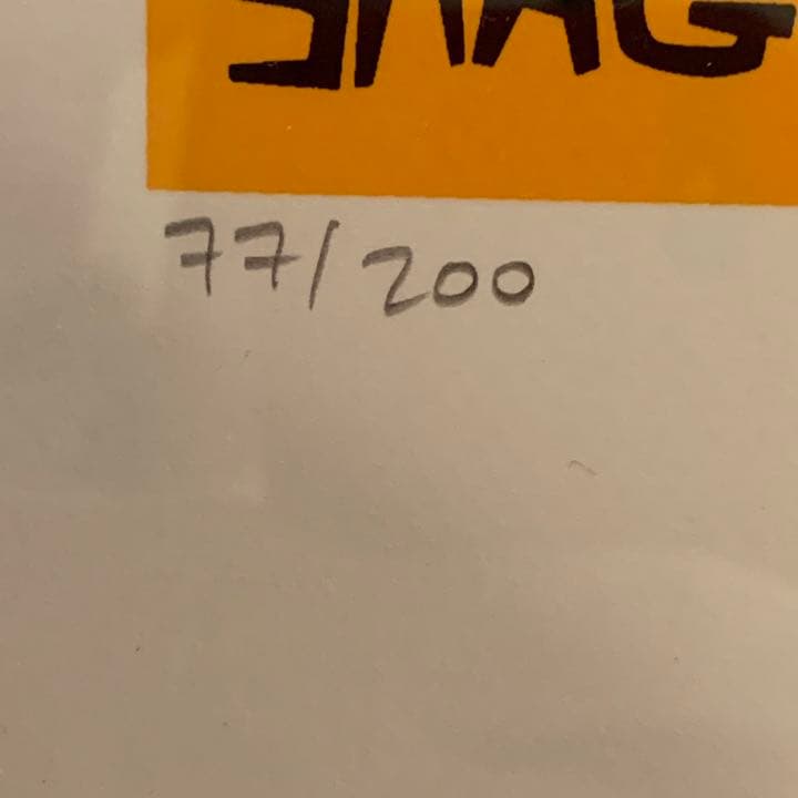 貴重　Shag シャグ シルクスクリーンポスター　ナンバーリング. #004