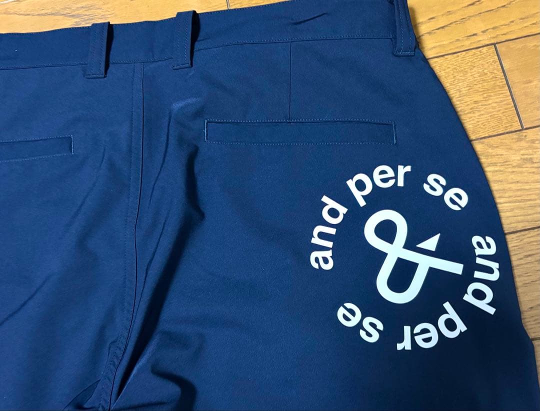 【着用1回】アンパスィ スイングドライWクロスパンツ ネイビー LL