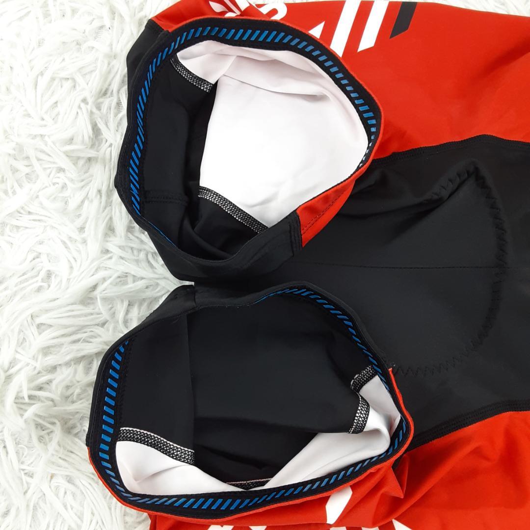 美品◎PEARL IZUMI SHIMANO サイクリングウェア上下セット 赤黒