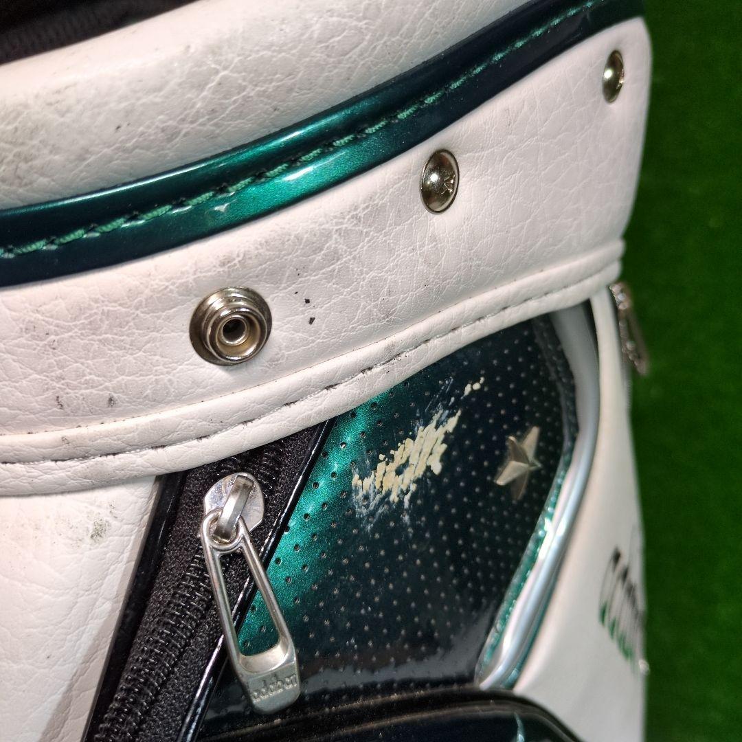 adabat アダバット ゴルフ キャディバッグ【ホワイト/グリーン】