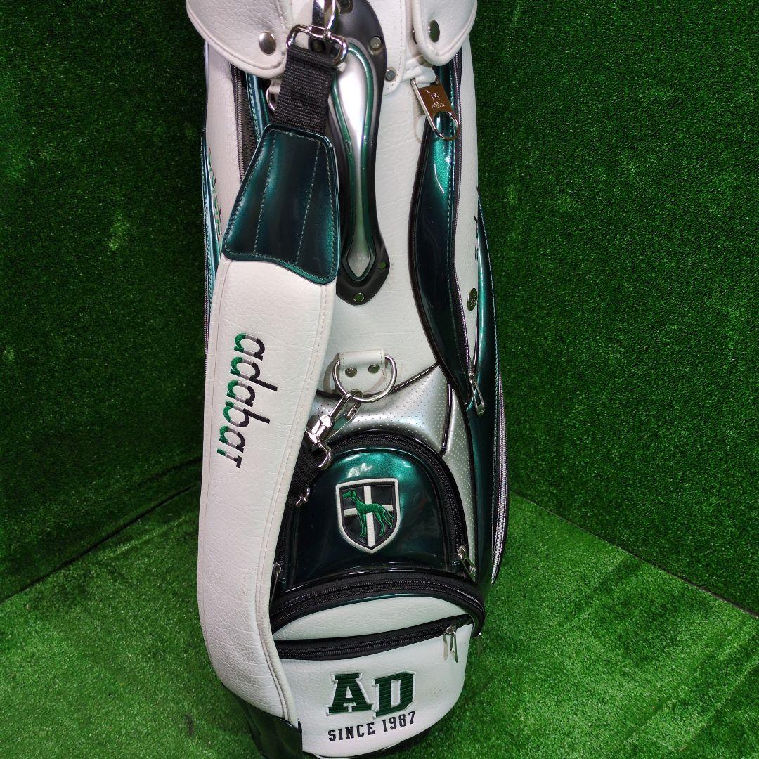 adabat アダバット ゴルフ キャディバッグ【ホワイト/グリーン】