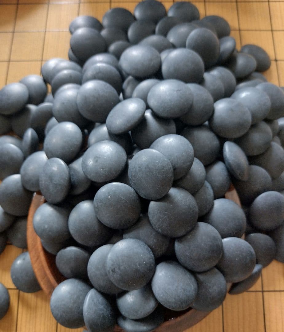 蛤碁石、碁笥セット白石 180個 黒石181個