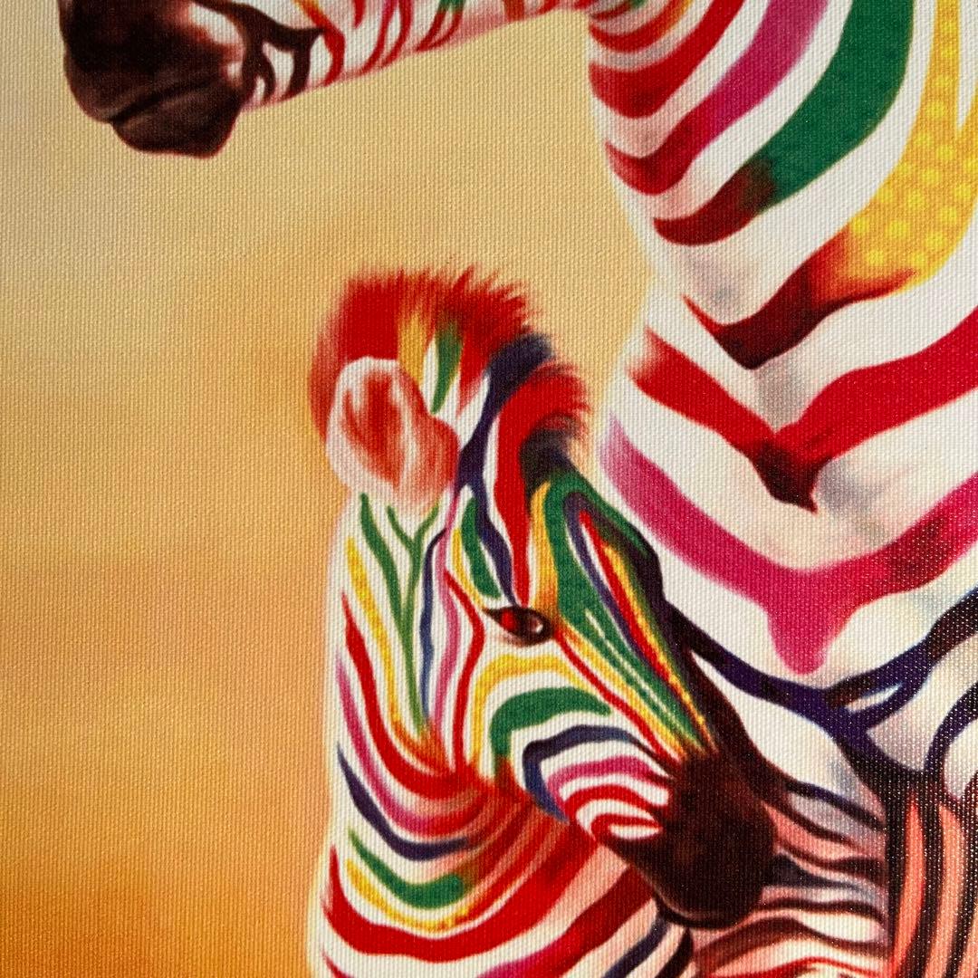 キャンバス プリントアート ゼブラ インテリア 額付き 絵画