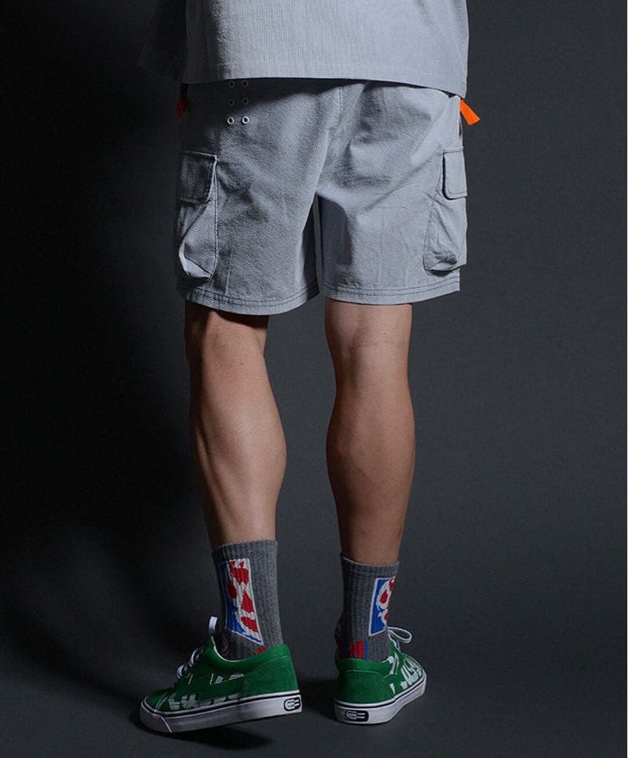 新品 ラッセルノ ゴルフ シアサッカー カーゴショーツ ネイビー M/L