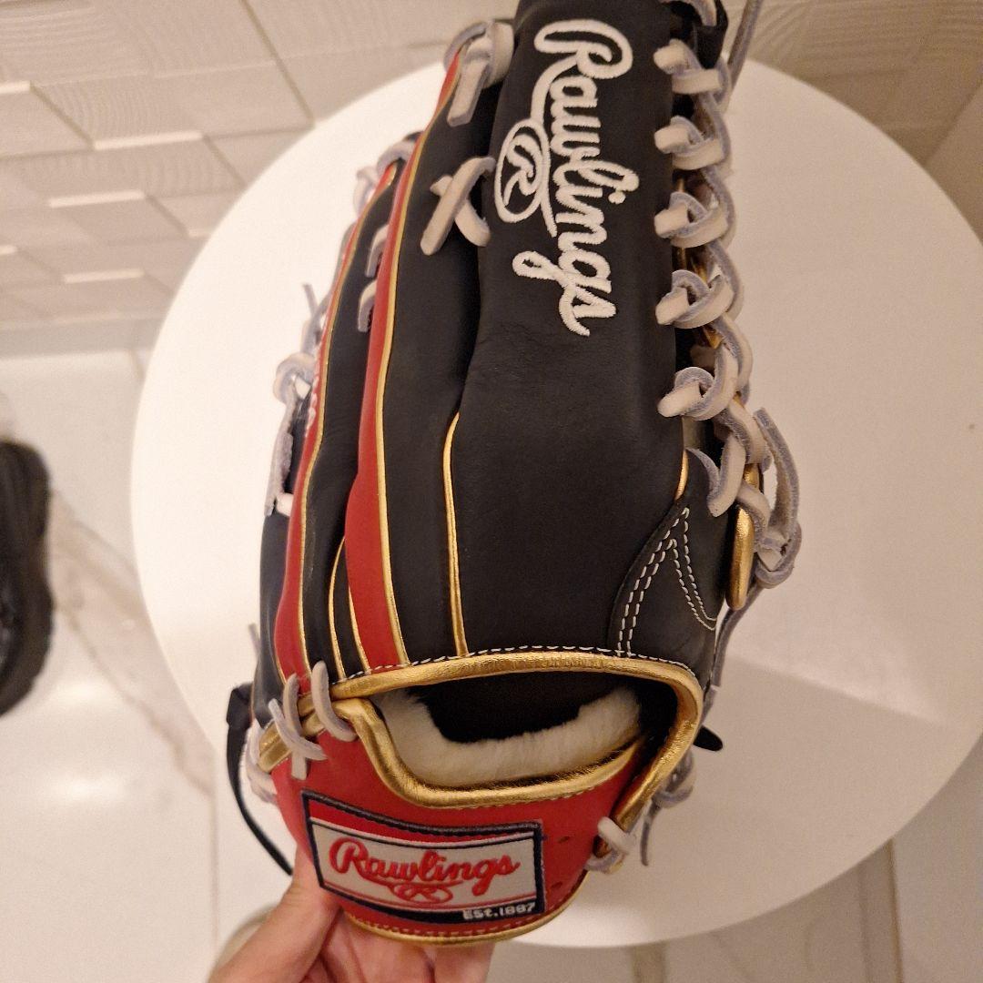 Rawlings 軟式グローブ 黒 赤外野用
