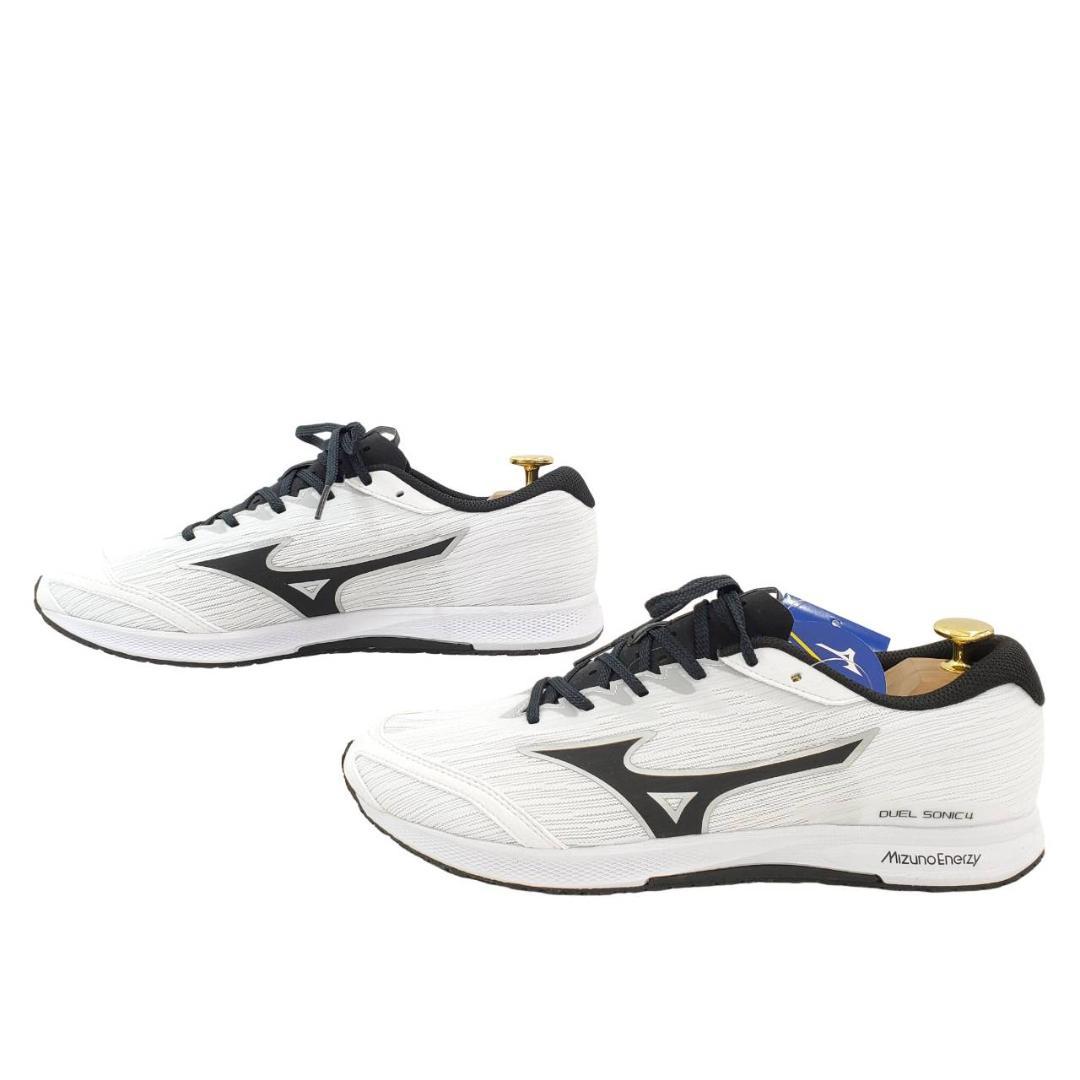 ★ミズノ　新品　陸上シューズ　軽量　メッシュ　ホワイト　26.5　レザー×化繊