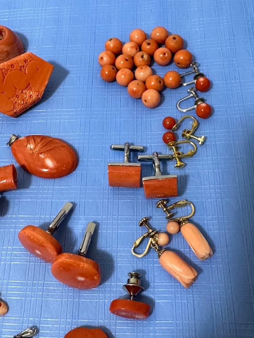 珊瑚 サンゴアクセサリー 珊瑚玉 14k金珊瑚指輪 265グラム