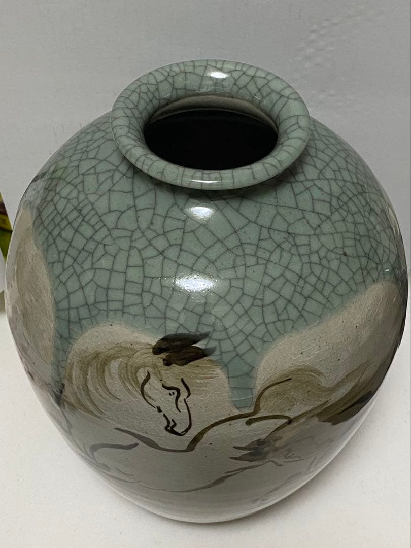 相馬焼大堀相馬 花瓶 花器 飾り壺 置物大壷