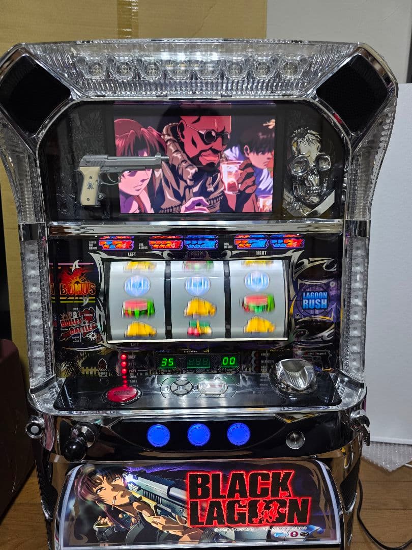 パチスロ実機　ブラックラグーン 初代　家庭用変更済