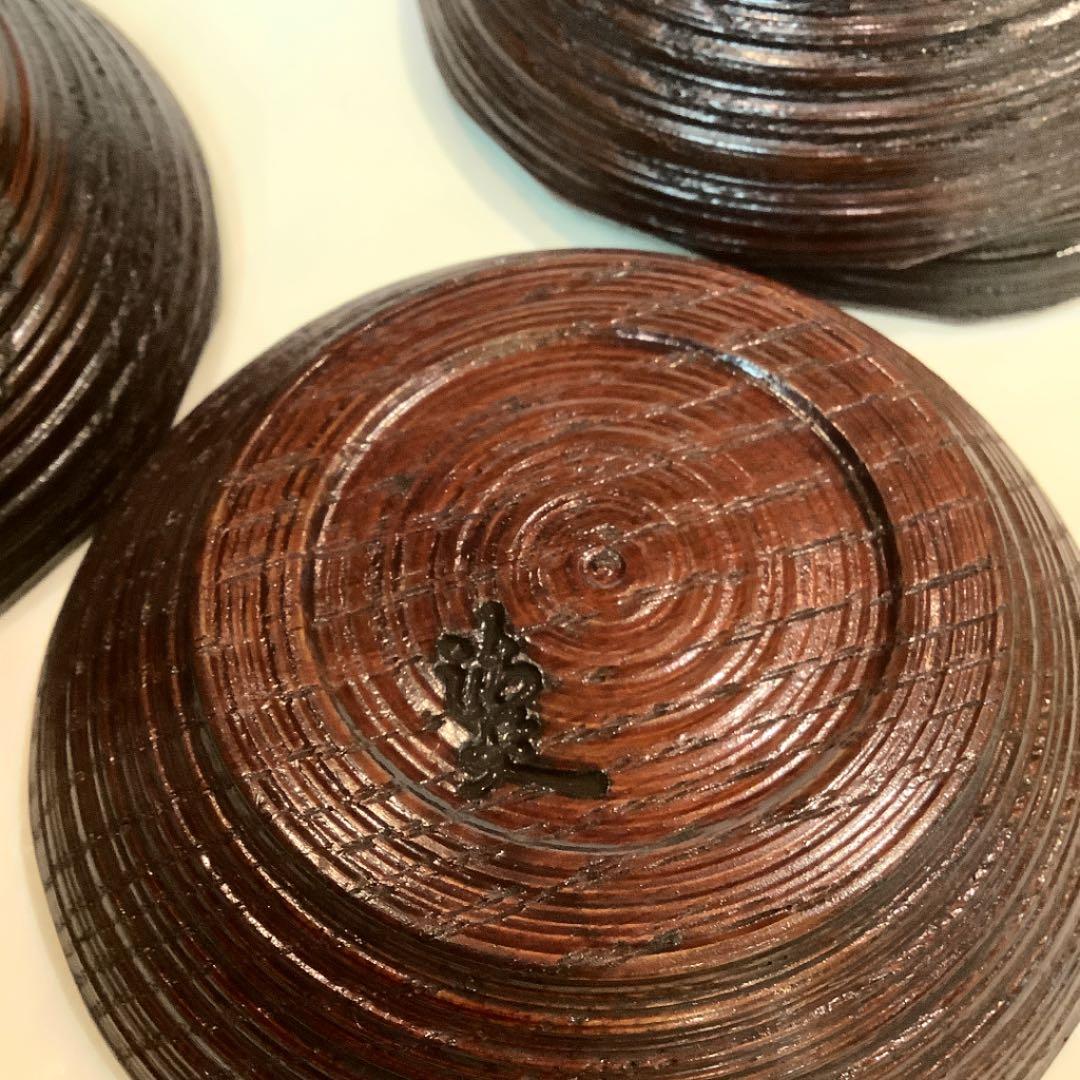 【茶道具】茶托5客セット 三代 治兵衛作 小皿