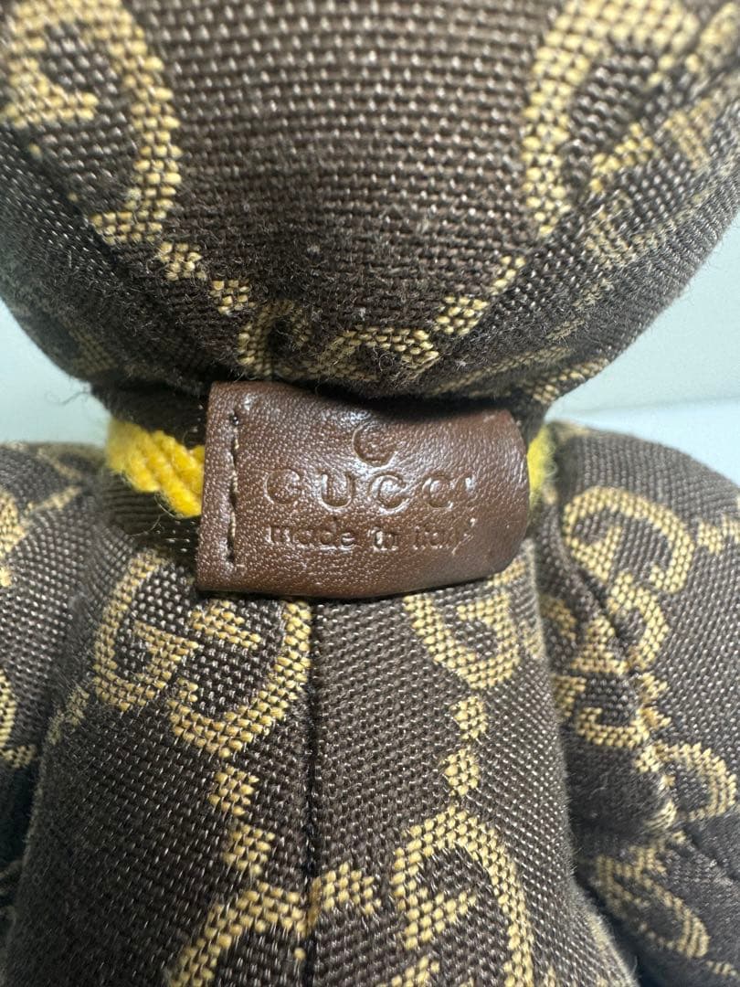 【美品】GUCCI グッチ GGキャンバス テディベア　ぬいぐるみ クマ　熊