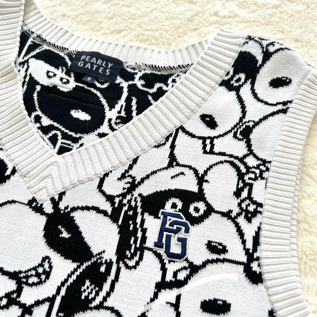 【極美品】PEARLY GATES パーリーゲイツ ニットベスト スヌーピー 5