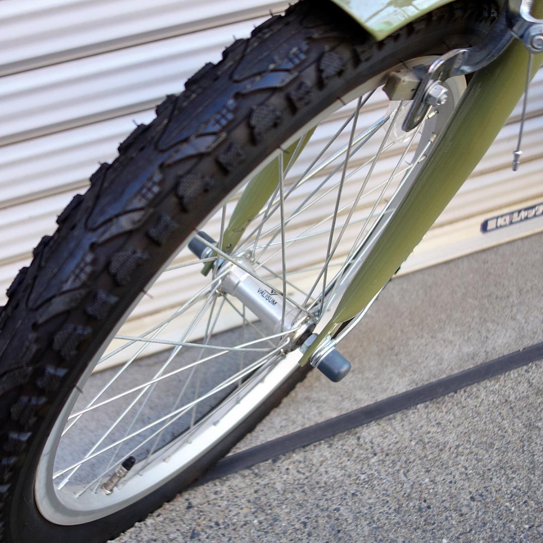 美品 自転車 20インチ ミニベロ 6段変速 WACHSEN ROKE グリーン