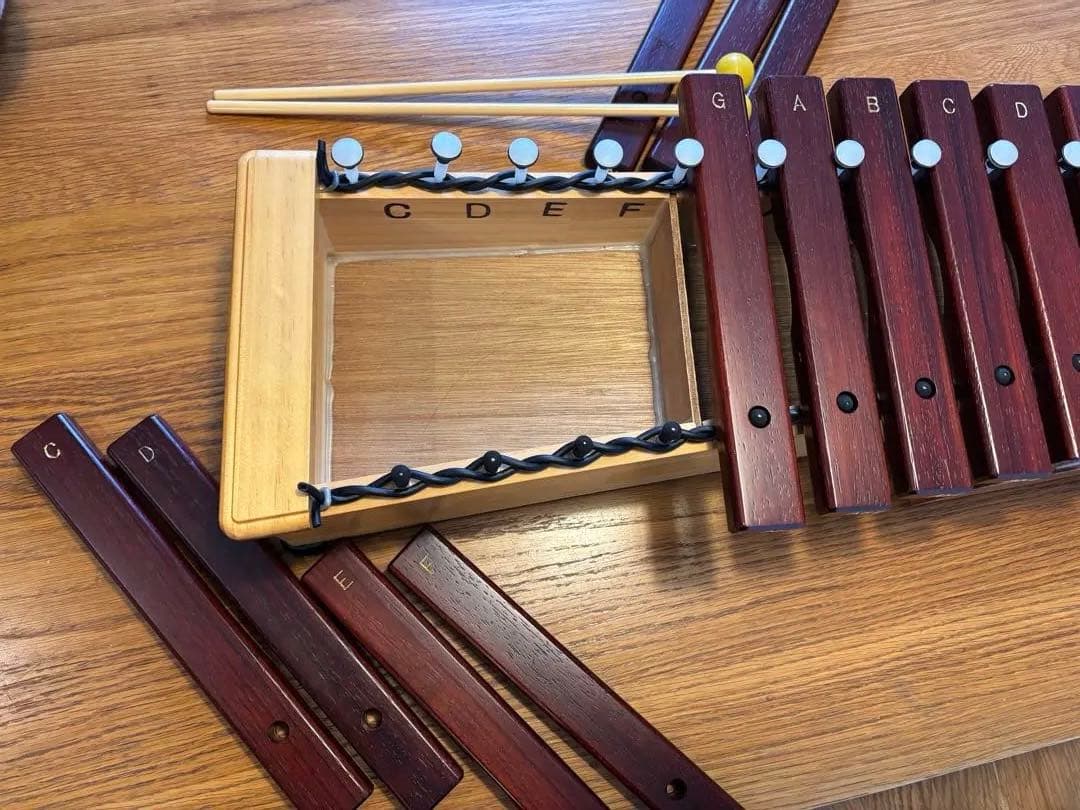 こおろぎ社　卓上　木琴 シロボックス　ソプラノ 本体部　（幹音）＋派生音3つ付き