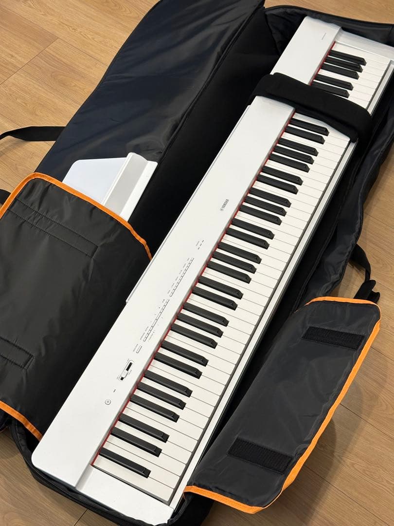 YAMAHA P-225 電子ピアノ 美品 ケース・ペダル・USBケーブル付