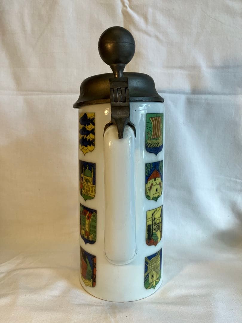 サントリービール武蔵野工場竣工記念ビールジョッキ　1963年　柳原良平イラスト