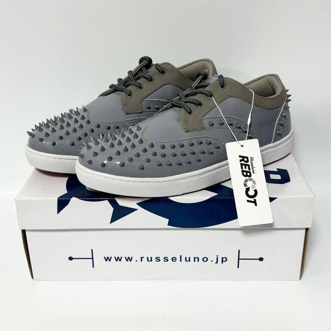 新品 ラッセルノ ゴルフ スタッズ スパイクレス シューズ グレー 27.0