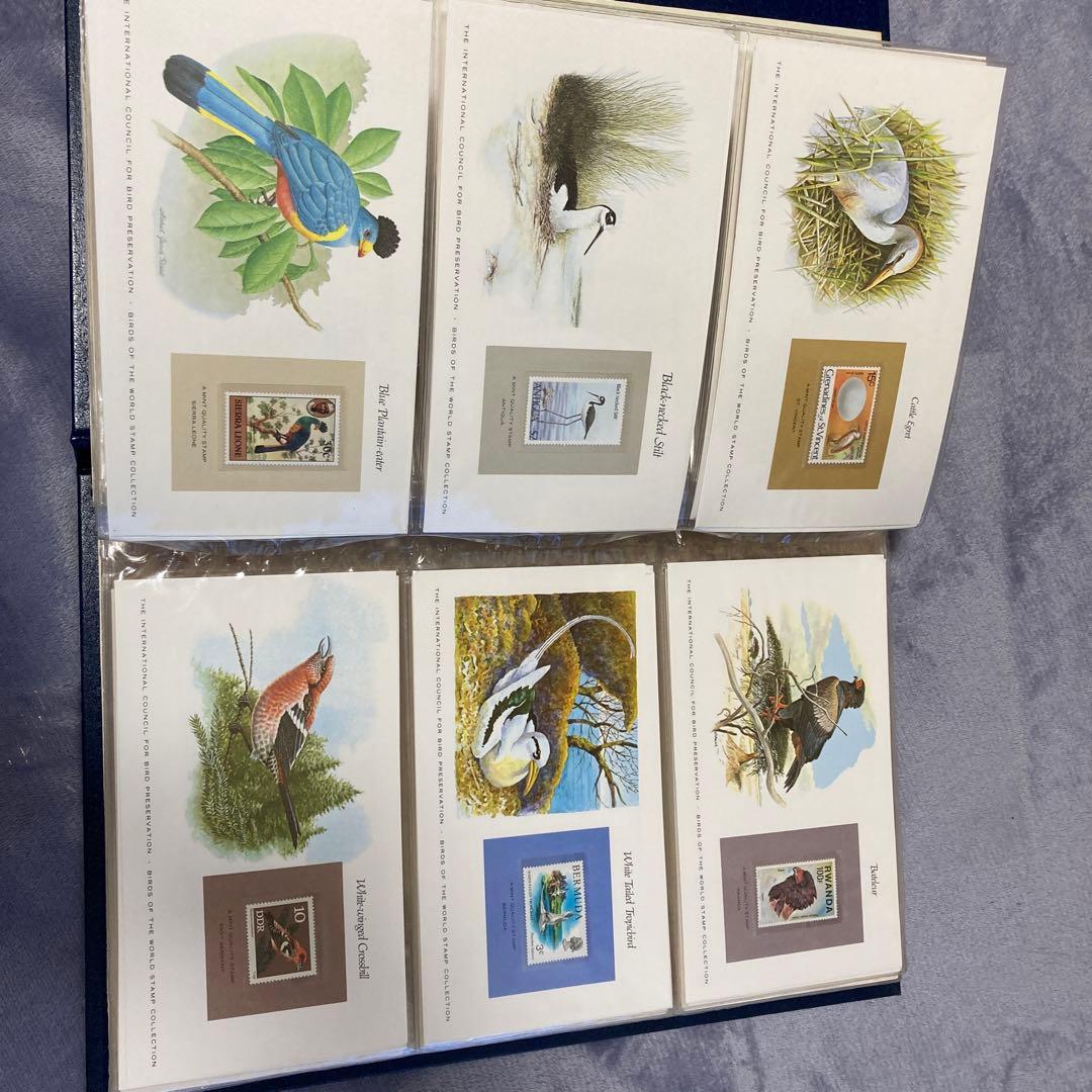 世界の鳥の切手コレクション