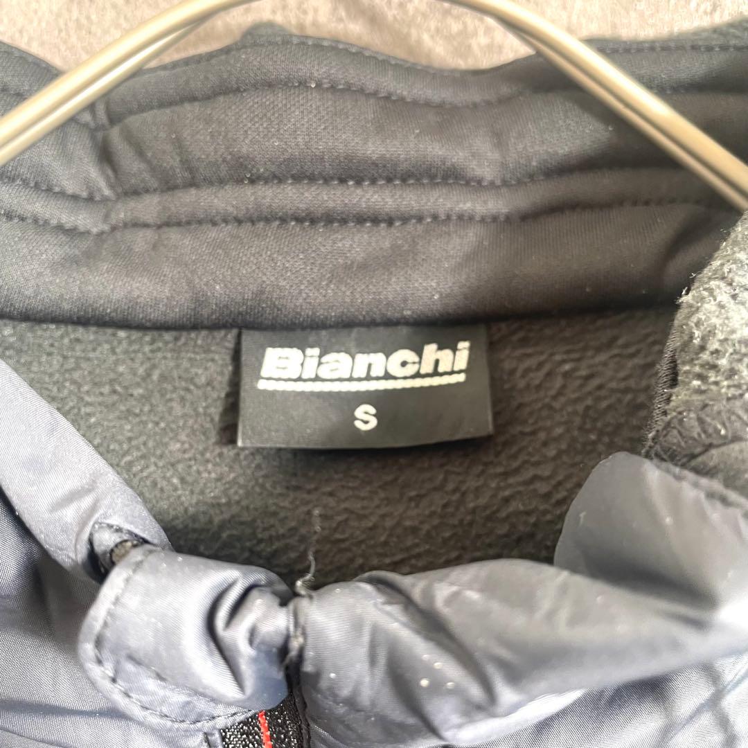 ビアンキ　サイクルジャケット　サイクルウェア　裏起毛　防風　ハイブリッド構造　S