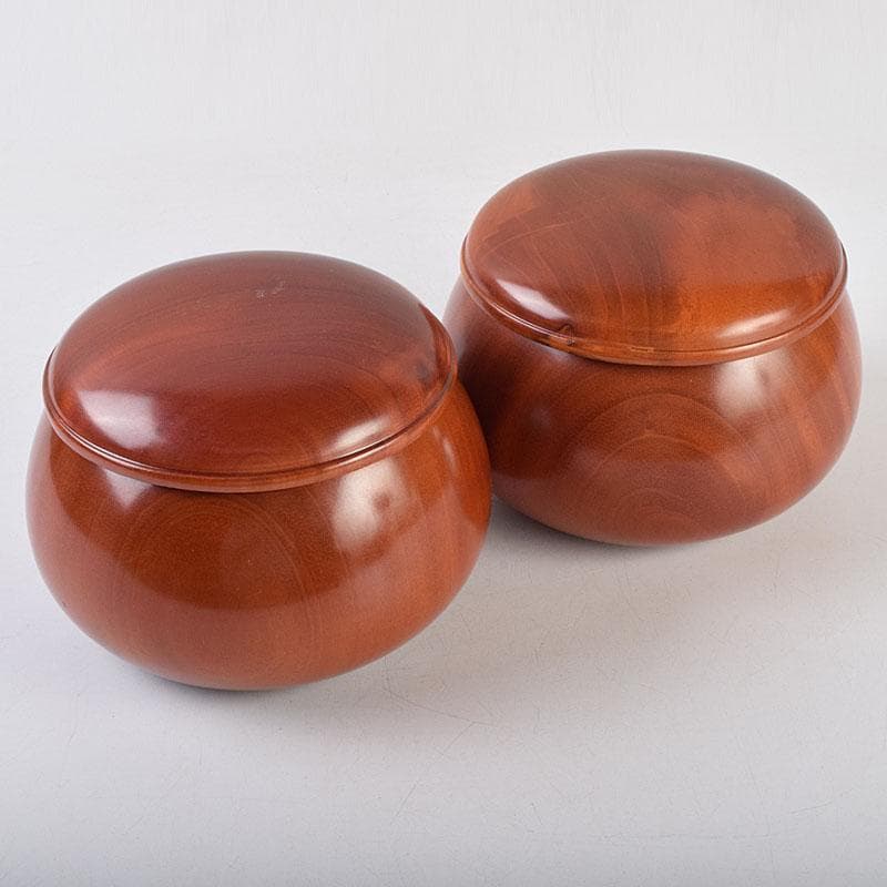 囲碁　碁石　本蛤碁石　那智黒碁石　碁笥　一套　時代箱付　M　R9282B