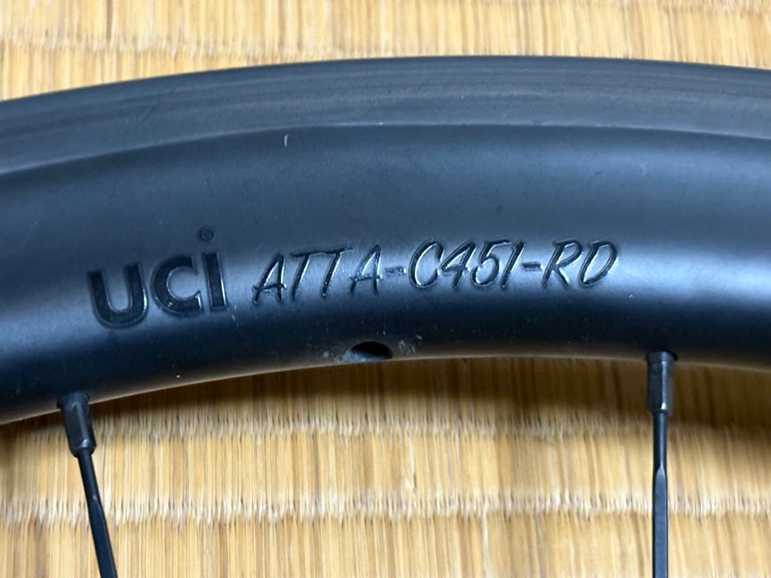 (リアはジャンク品)ATTAQUE ATTA-C451-RD カーボンホイール