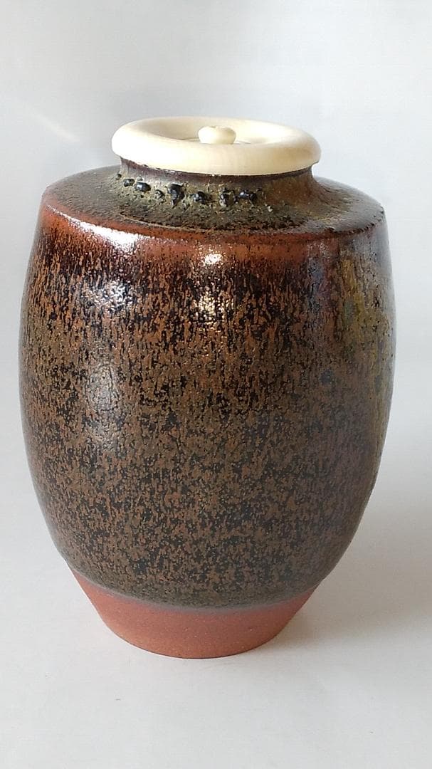 笹田有祥 摸 北野肩衝 茶入 唐物 大名物 仕覆 二人静 茶道具 共箱 栞 新品